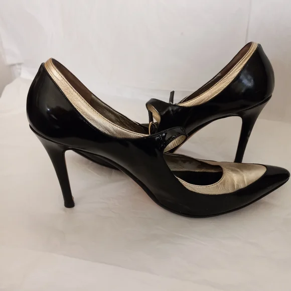 Ralph lauren purple label 2 tone patent mary jane size 10.5B